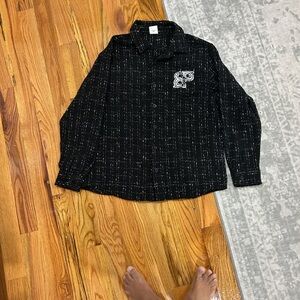 Bipolar New Blazer Loose Tweed Check Black Patterned Men's Chinese Streetwear